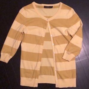 Limited 3/4 Gold & Yellow Button down cardigan, XS